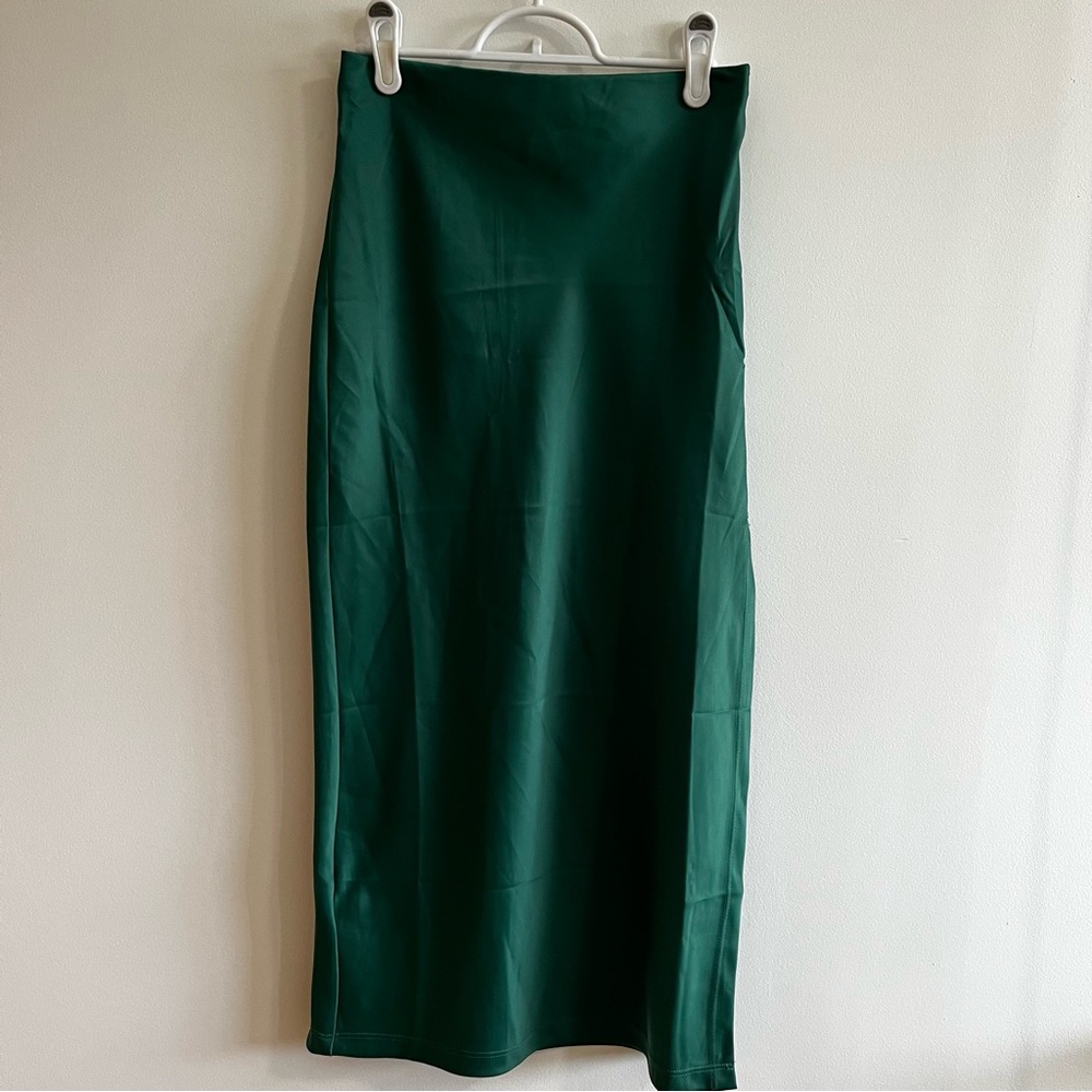 Urban Outfitters Green Midi skirt with slit